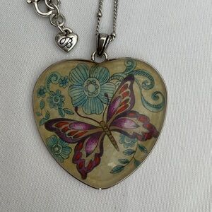 Brighton Multicolor Butterfly Heart Necklace